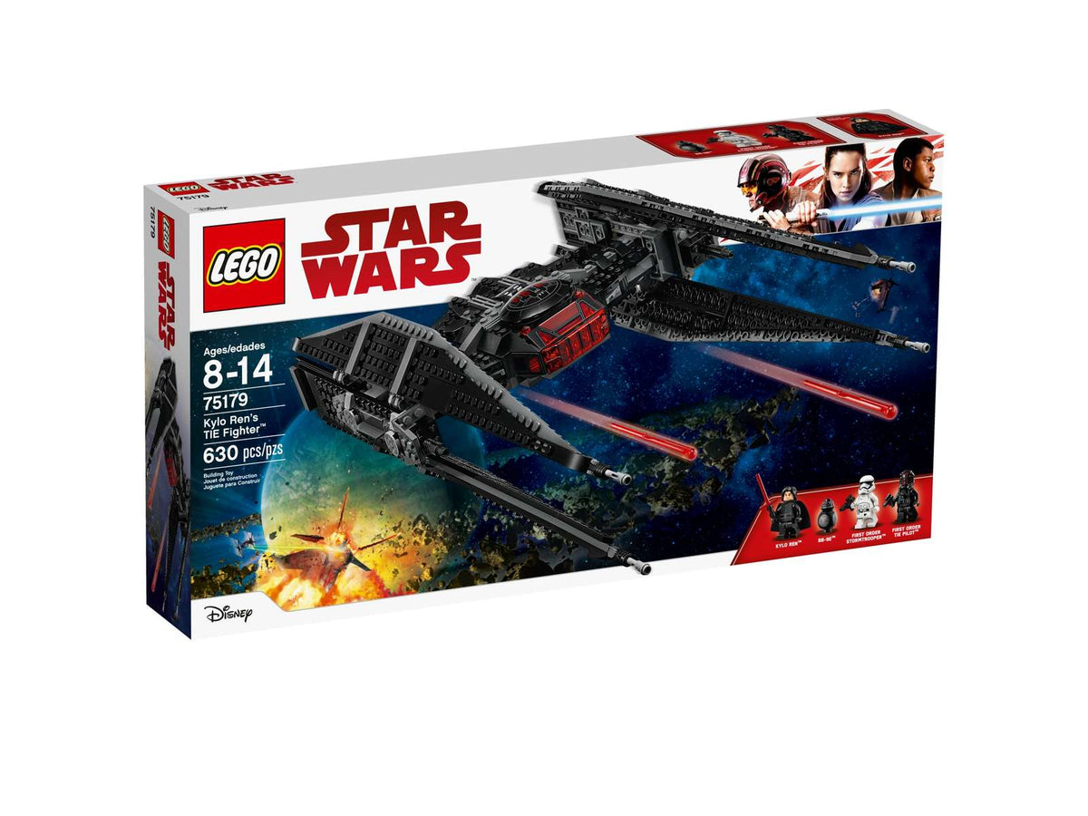 LEGO Star Wars Kylo Rens TIE Fighter, sæt 75179, med store vinger og rød udstødning