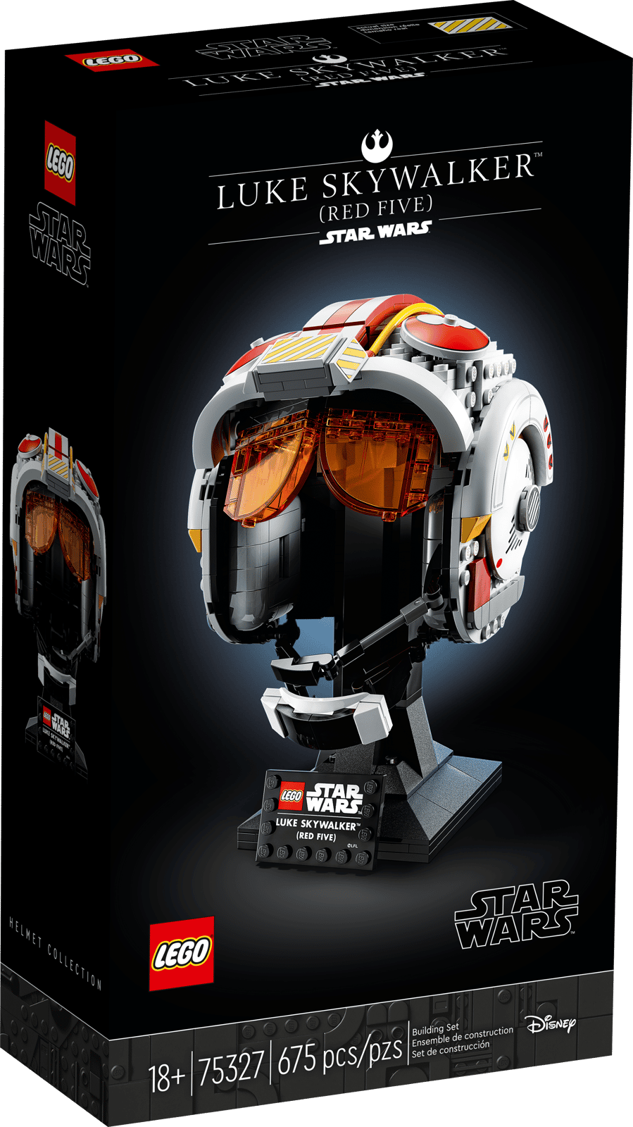 LEGO Star Wars byggesæt med Luke Skywalkers Red Five-pilothjelm, model 75327