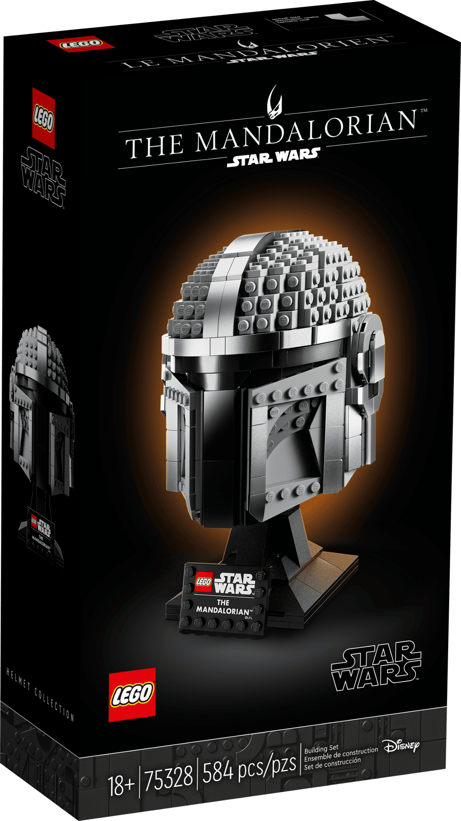 LEGO Star Wars Mandalorianerens hjelm 75328 med metallisk beskar-udseende