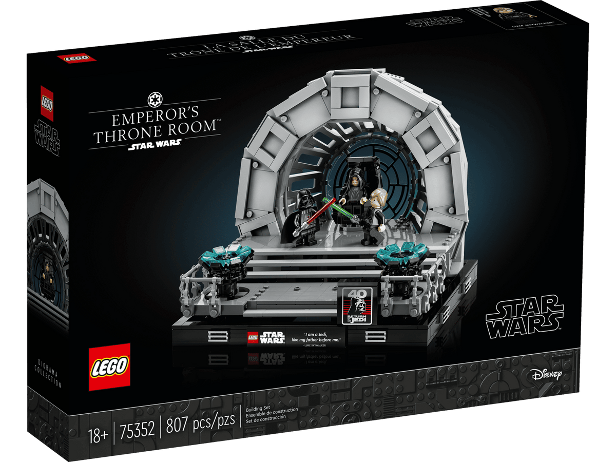 LEGO Star Wars Diorama med Kejserens tronsal 75352 med Dødsstjerne-vindue og trone