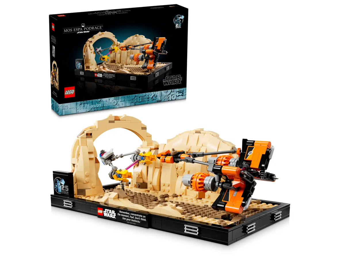 LEGO Star Wars diorama med Mos Espa-podrace 75380 samlerobjekt til voksne