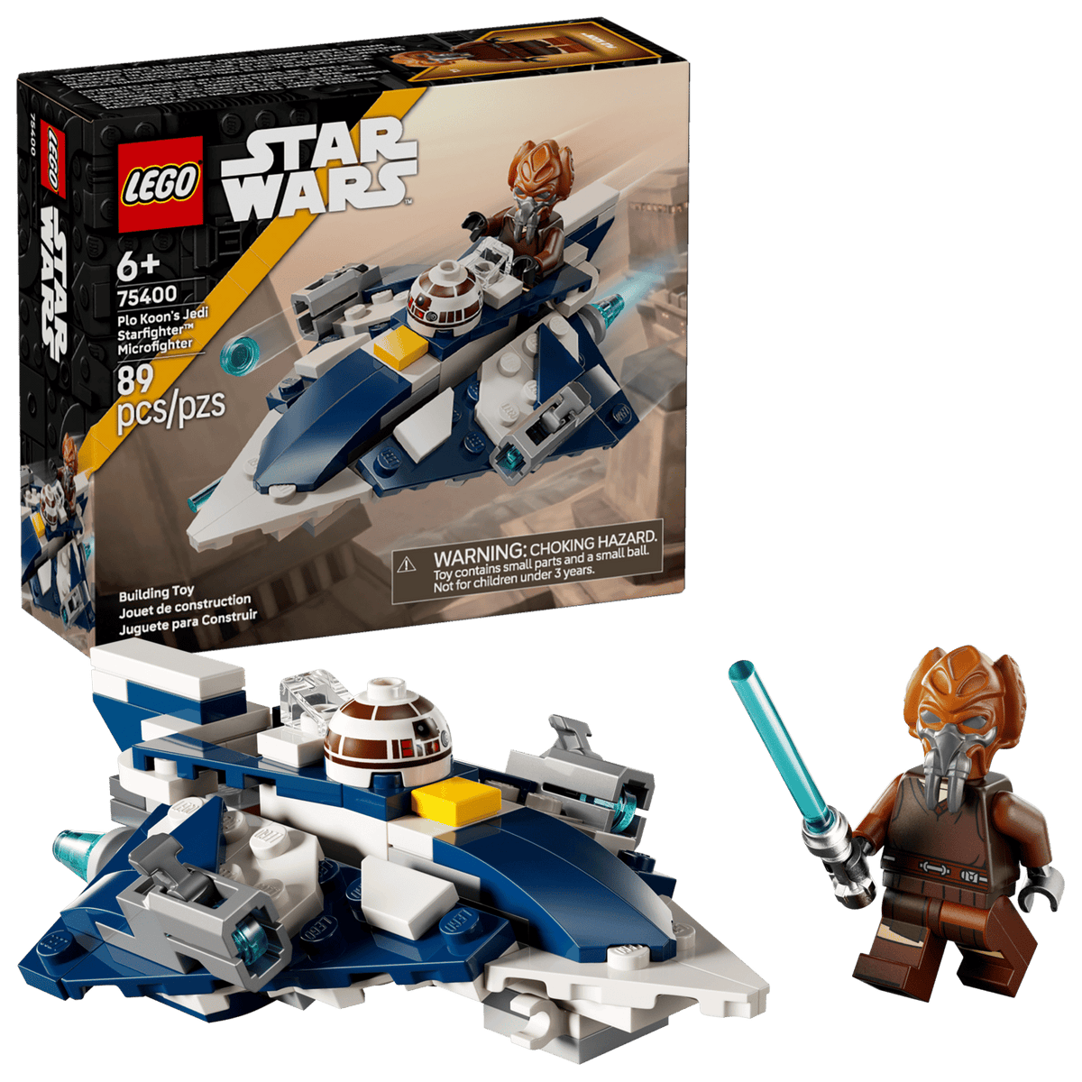 LEGO Star Wars Microfighter af Plo Koons jedi-stjernejager, model 75400