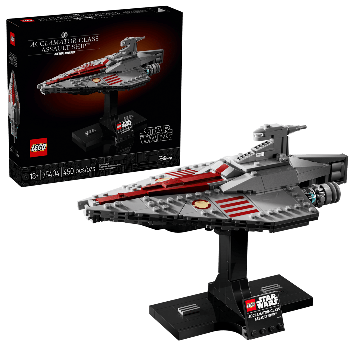 LEGO Star Wars Angrebsskib af Acclamator-klassen (75404) bygge- og udstillingsmodel
