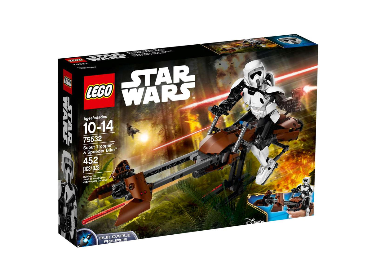LEGO Star Wars Scout Trooper figur med speederbike 75532