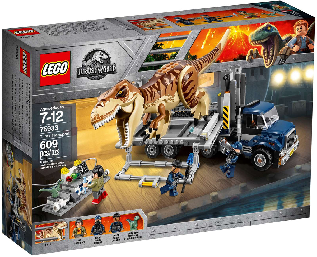 LEGO Jurassic World T. rex-transport 75933 med lastbil og beholder