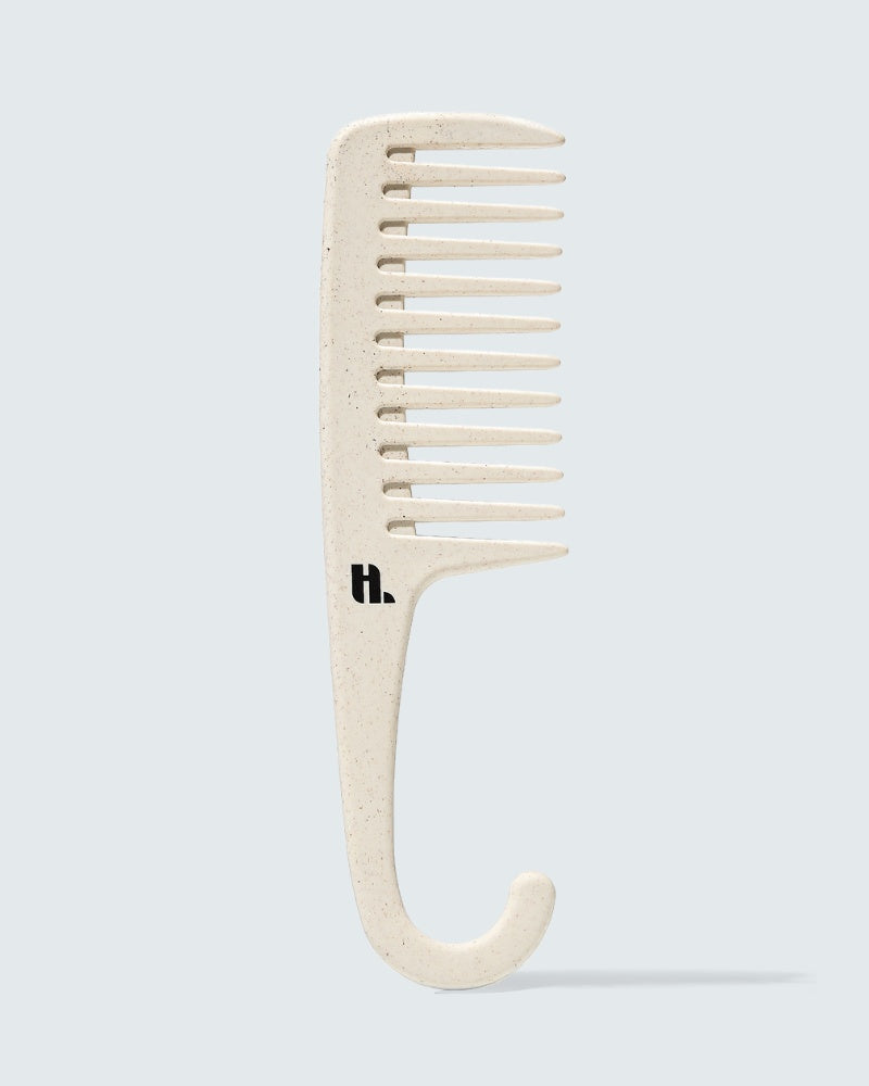 Hairlust In-Shower Detangler i hvid, bredtandet hårbørste til vådt hår