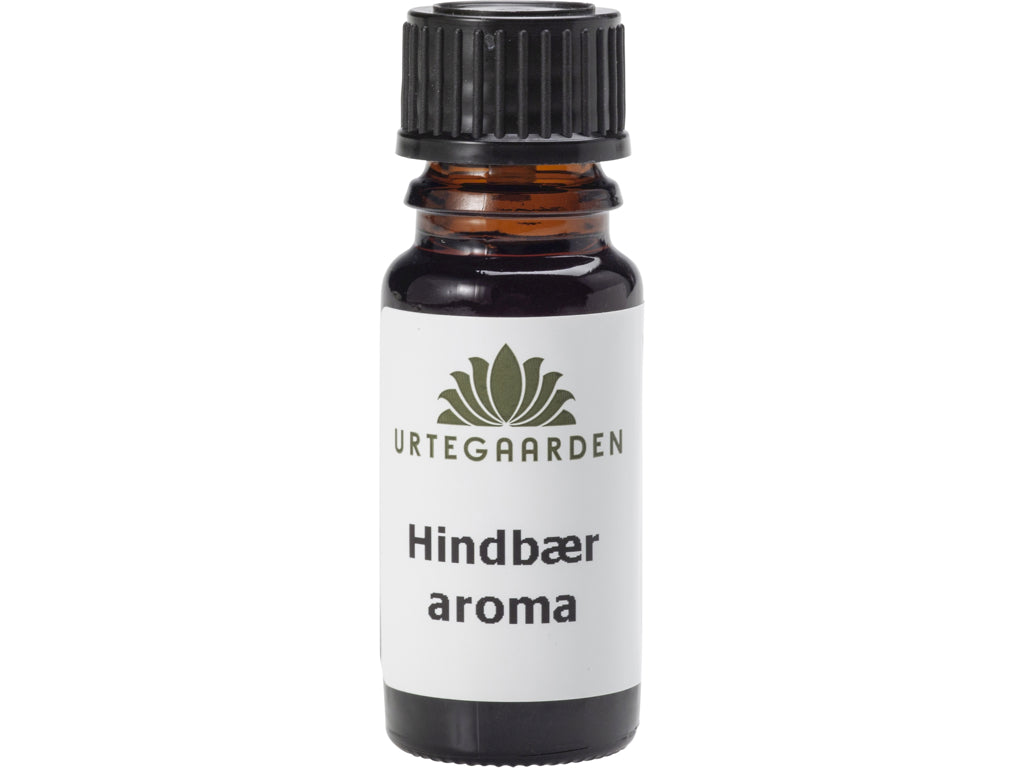 Flaske med Urtegaarden Hindbæraroma, naturligt aromastof, 10 ml