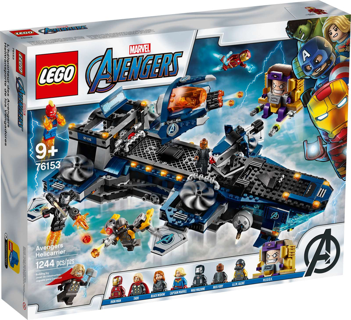 LEGO Marvel Avengers helicarrier 76153 med superhelte ombord