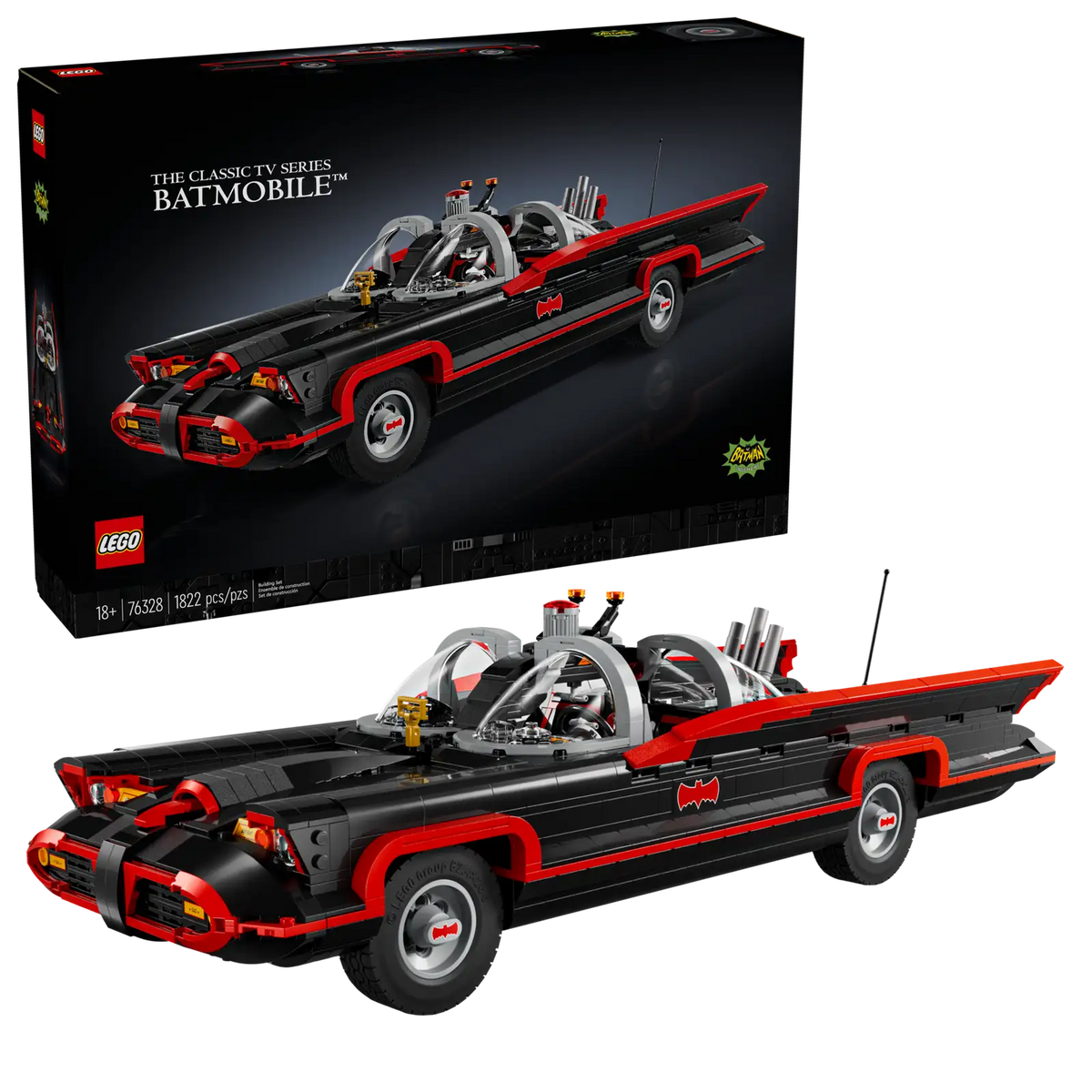 LEGO DC Batman Batmobile fra den klassiske tv-serie 76328 byggesæt til voksne