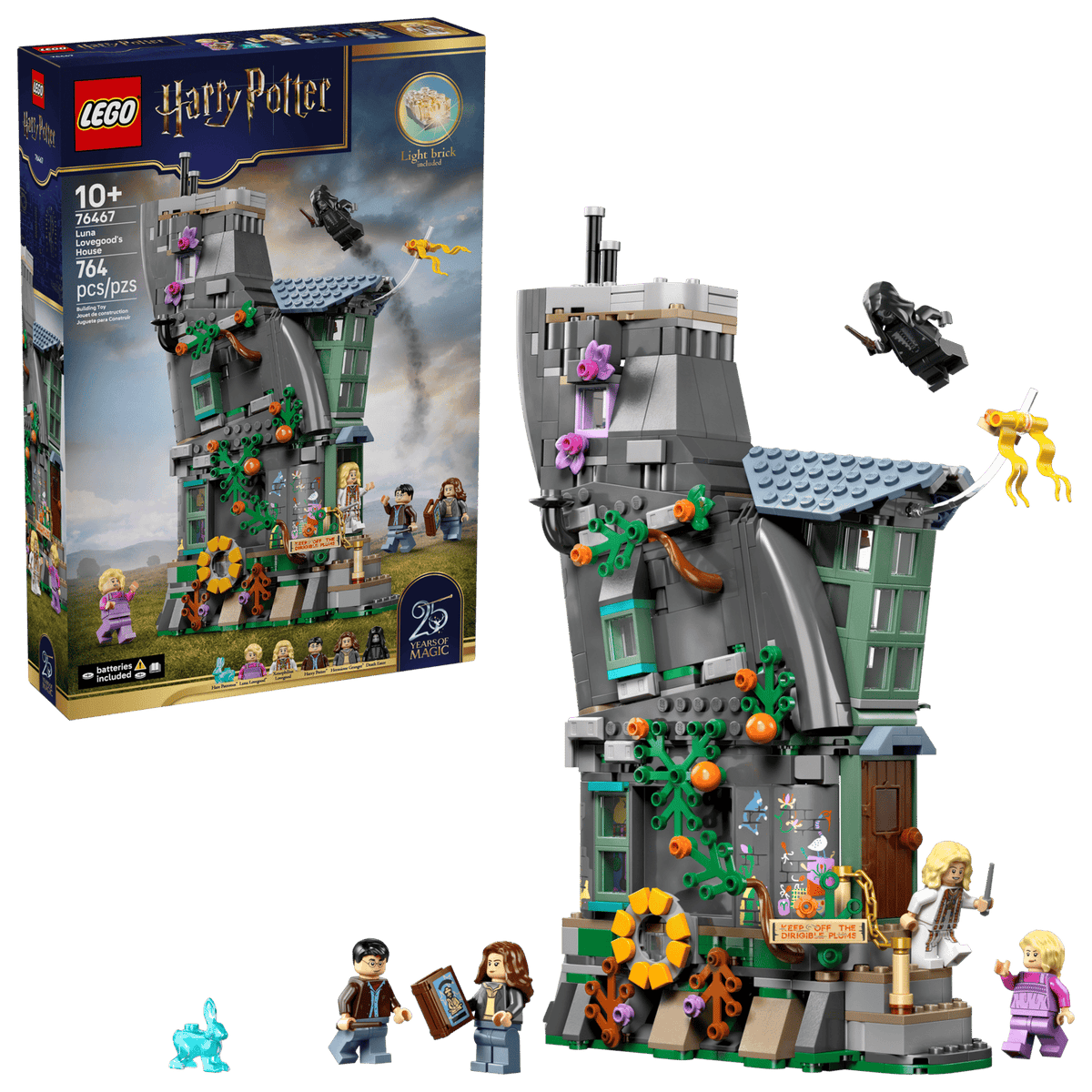 LEGO Harry Potter Luna Lovegoods hus (76467), byggelegetøj med model af familien Lovegoods hjem