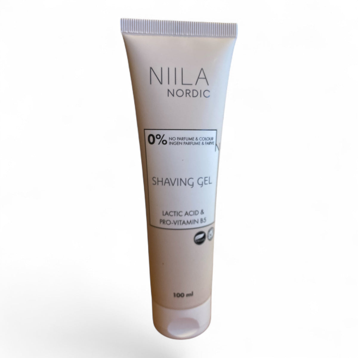 Niila Nordic Mild Barber Gel 100 ml, parfumefri og gennemsigtig barbergel