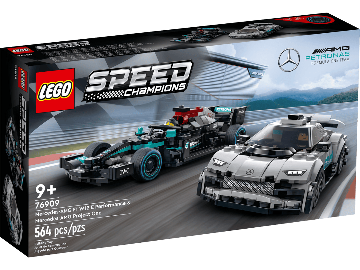 LEGO Speed Champions (76909) med Mercedes-AMG F1 W12 E Performance og Project One
