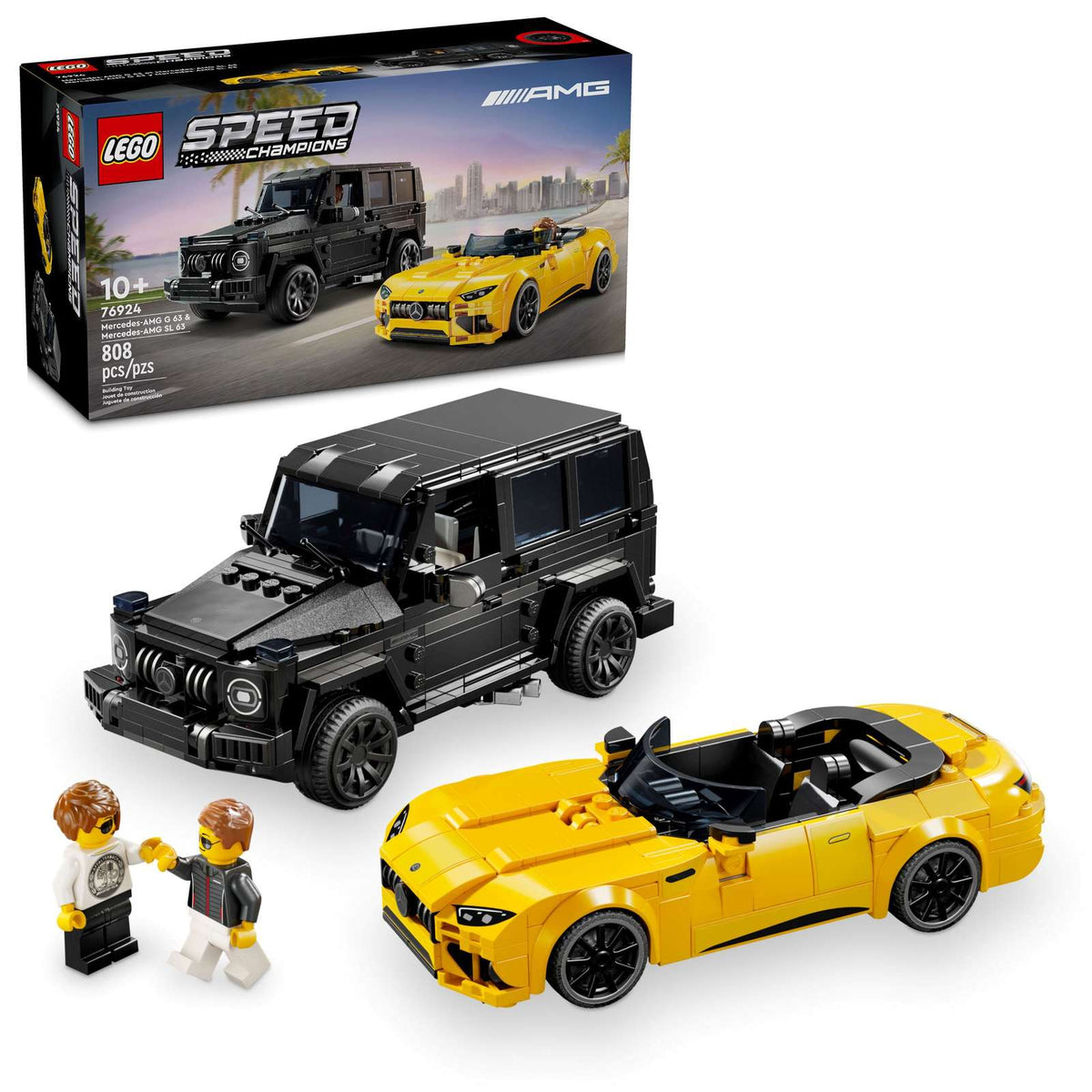 LEGO Speed Champions Mercedes-AMG G 63 og Mercedes-AMG SL 63 (76924), to klodsbyggede biler
