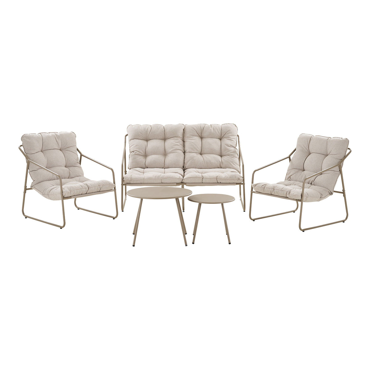Se House Nordic - Nilo Loungesæt Stål,Sand - 2-pers. Sofa, 2 Stole, 2 Sofaborde inkl. Hynder ❤ Kæmpe udvalg i House Nordic - Køb online på udsalg og tilbud lige nu ❤ Billig fragt og hurtig levering - Varenummer: Bolig&Haven-61257141682506 og barcode / Ean: 5713917042067 på lager - Udsalg på Spar helt op til 73% - Over 739 kendte brands på udsalg