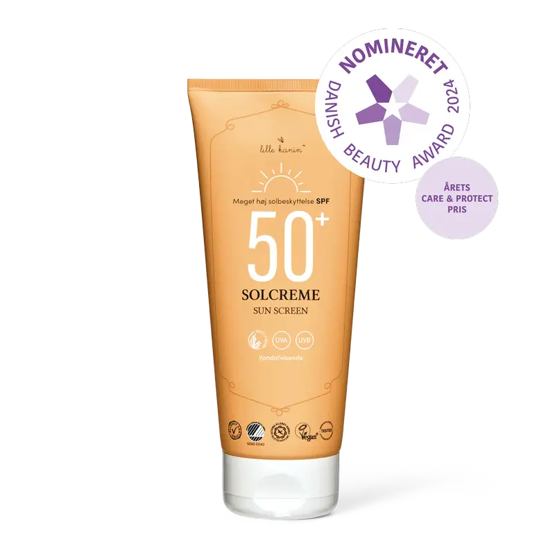 Flaske med Lille Kanin solcreme SPF50+ i 200 ml