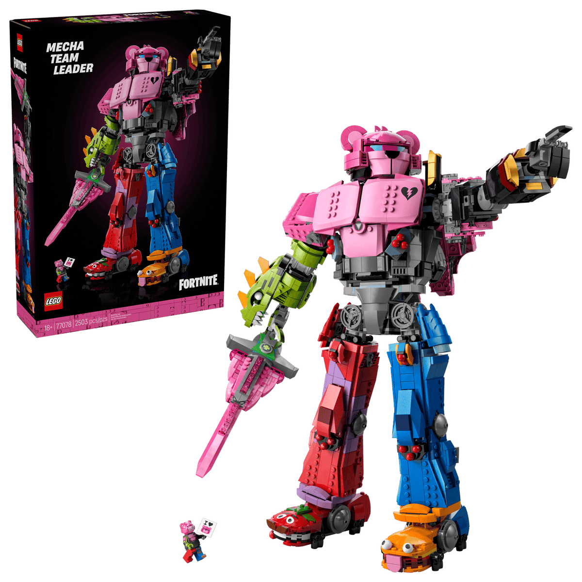 LEGO Fortnite Mecha Team Leader 77078, samlerfigur af en mech fra videospillet