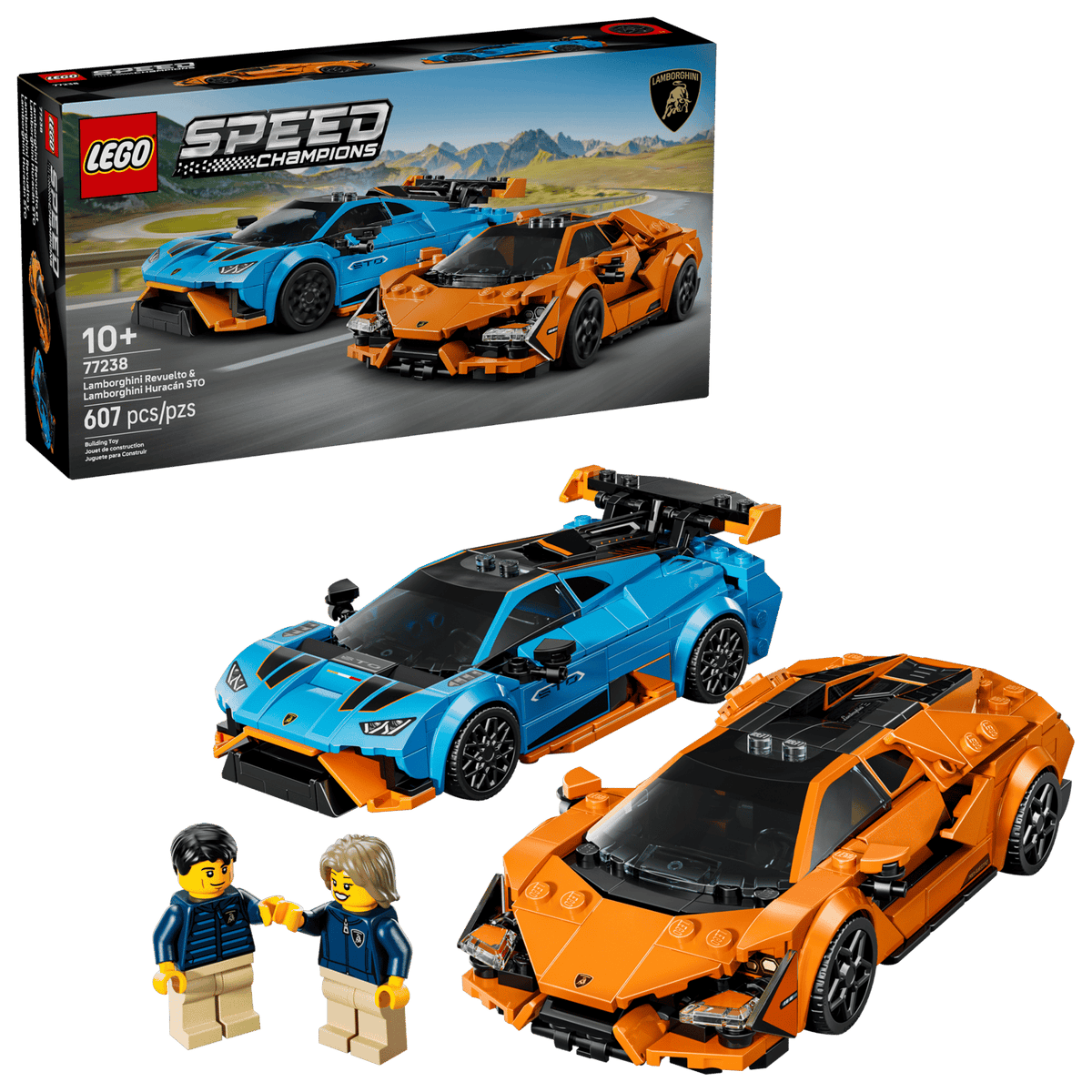 LEGO Speed Champions dobbeltpakke 77238 med Lamborghini Revuelto og Huracán STO