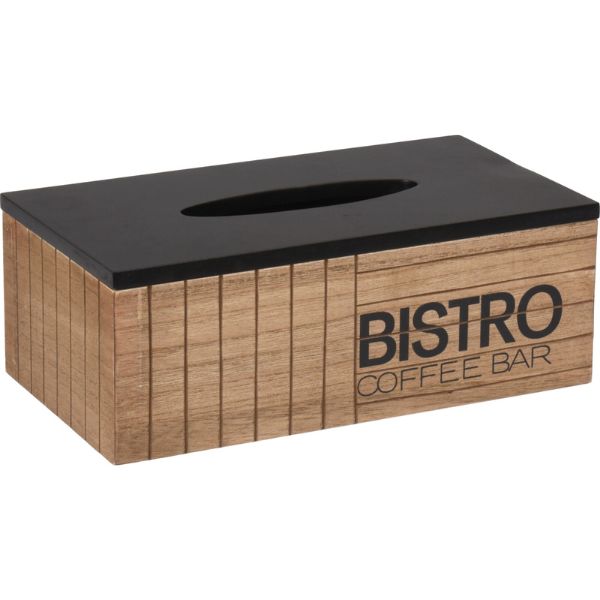 Servietboks Bistro i MDF fra Koop med mål 25 x 13,5 x 9 cm