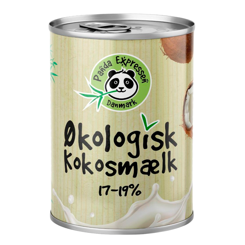 Dåse med Panda Expressen økologisk kokosmælk 17-19 %, 400 ml