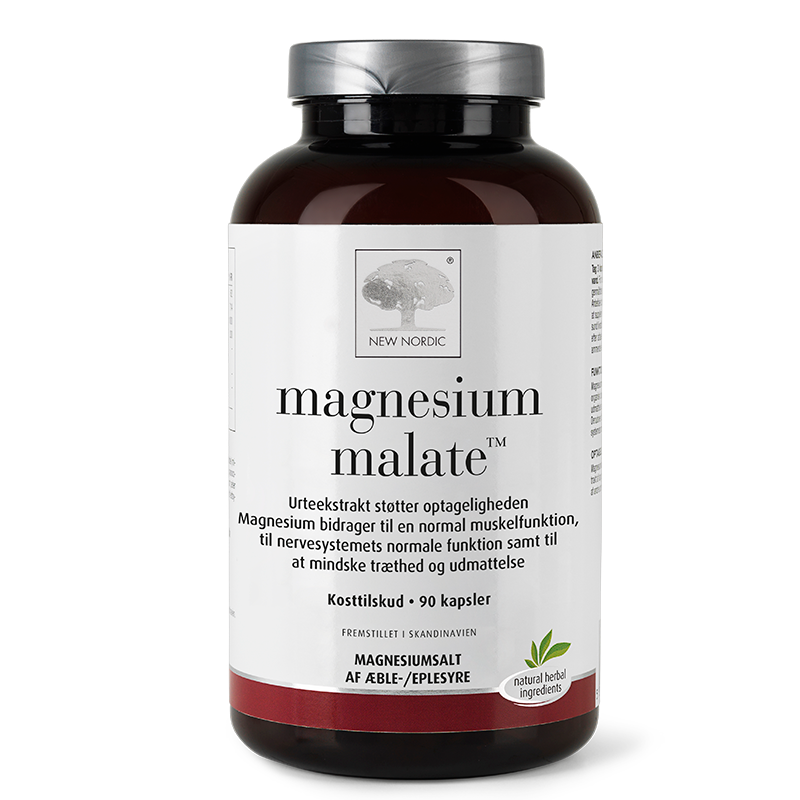 New Nordic Magnesium Malate kosttilskud i pakke med 90 kapsler