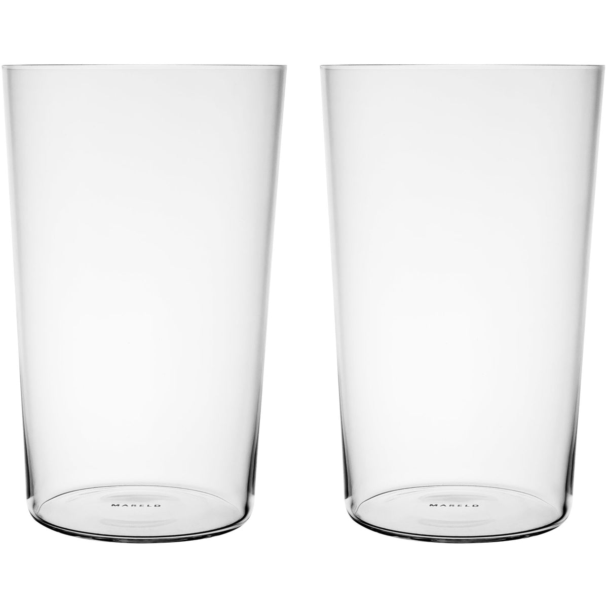 To Mareld Sippvik tynde ølglas på 500 ml i blyfri krystal
