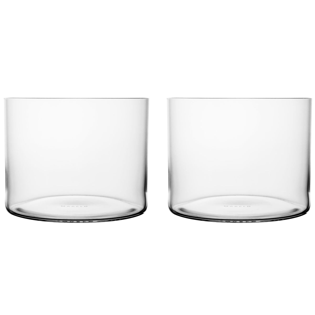 To tynde Mareld Sippvik vandglas i blyfri krystal, 250 ml