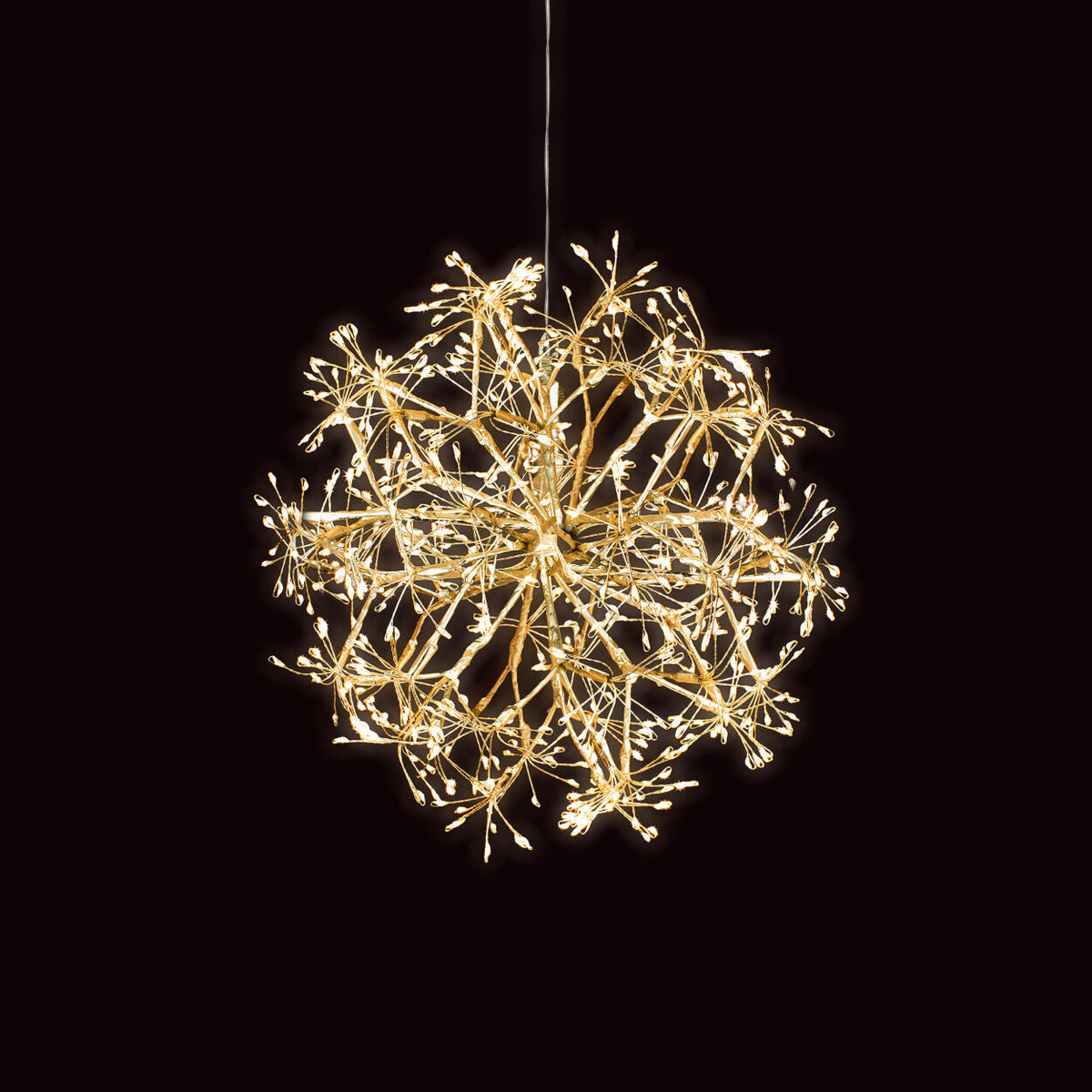 Guldfarvet dekorativ lyskugle med 480 LED fra Nordic Winter, Ø40 cm