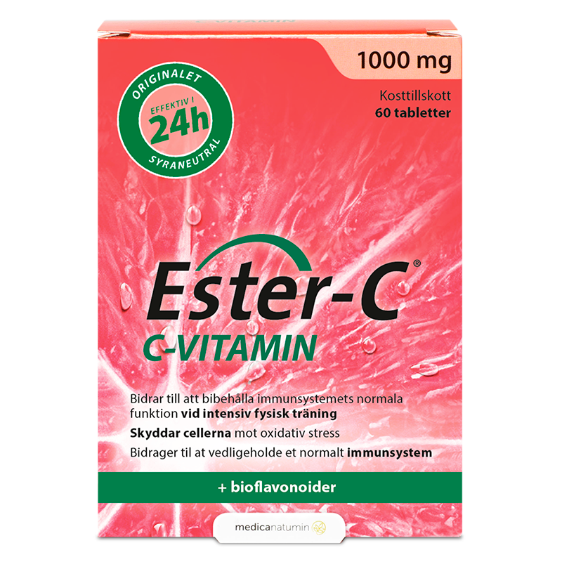 Pakke med Ester-C C-vitamin 1000 mg, 60 tabletter