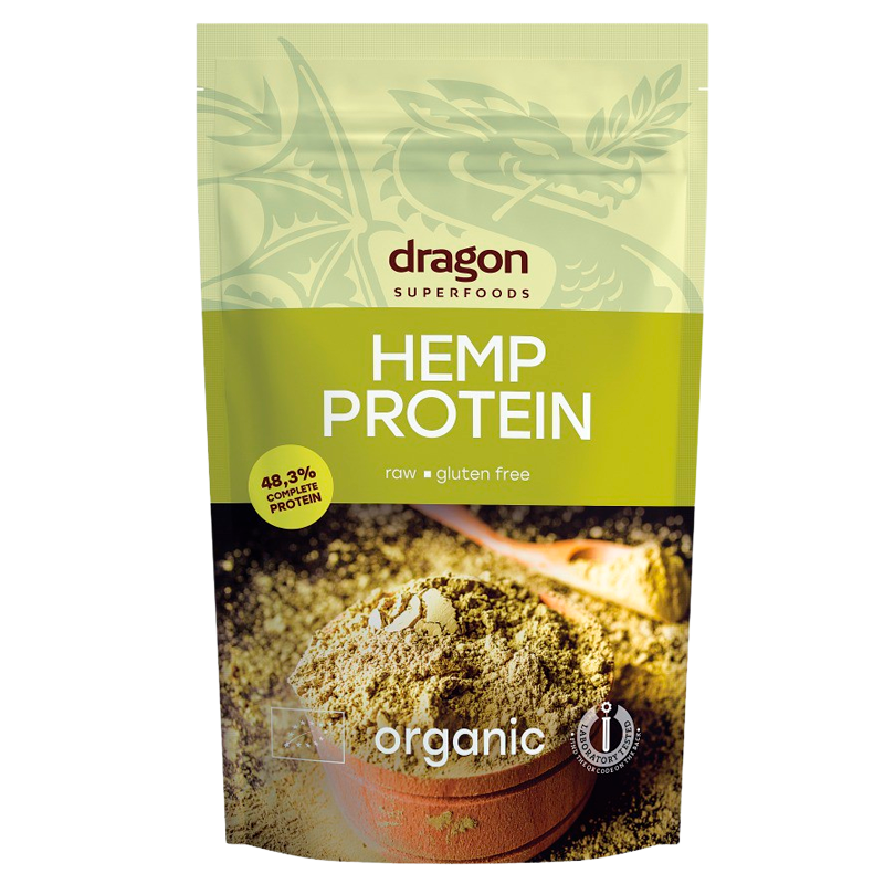 Pakning med Dragon Superfood økologisk hampeproteinpulver, 200 g