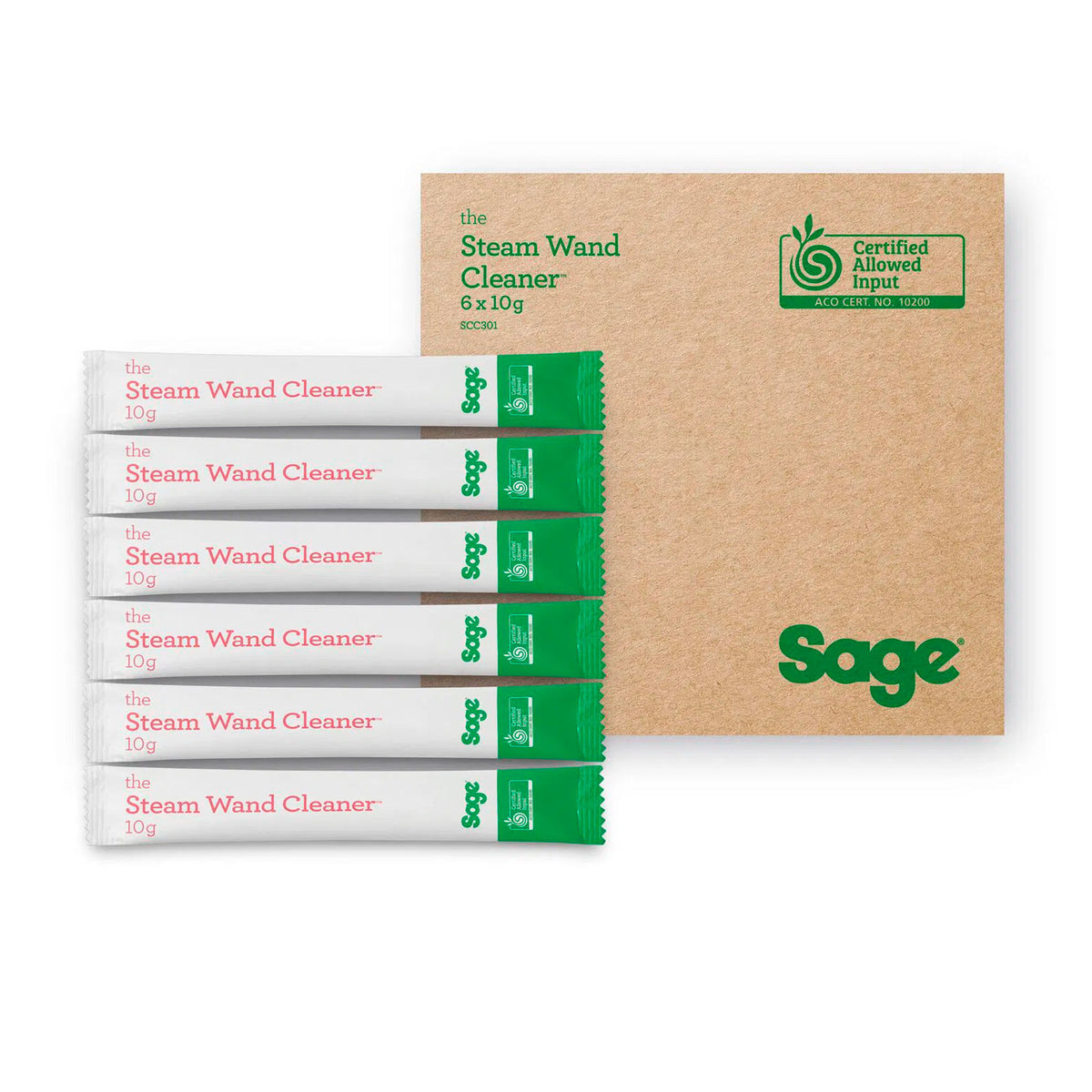 Sage SCC 301 Steam Wand Cleaner rengøringspulver til damprør, 6 stk.