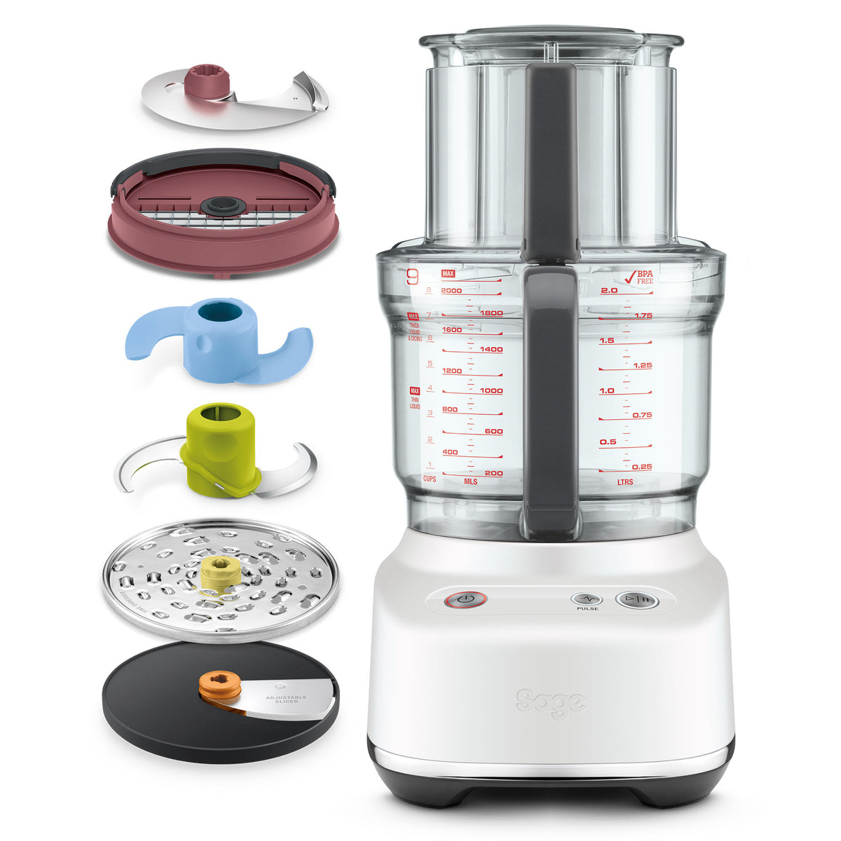 Sage Paradice 9 SFP638SST kompakt foodprocessor i hvid finish