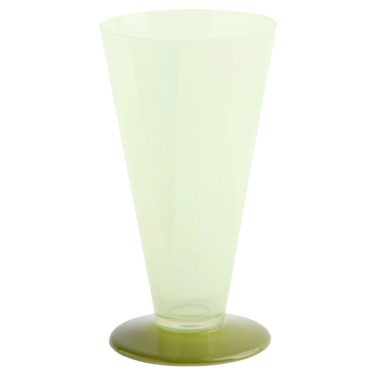 Hay Conical vase i størrelsen small med mønster i lysgrøn og mørk lime