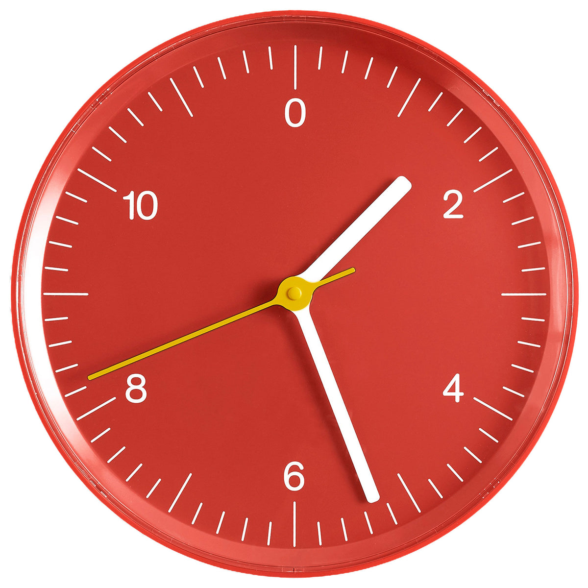 Rødt Hay Wall Clock vægur designet af Jasper Morrison