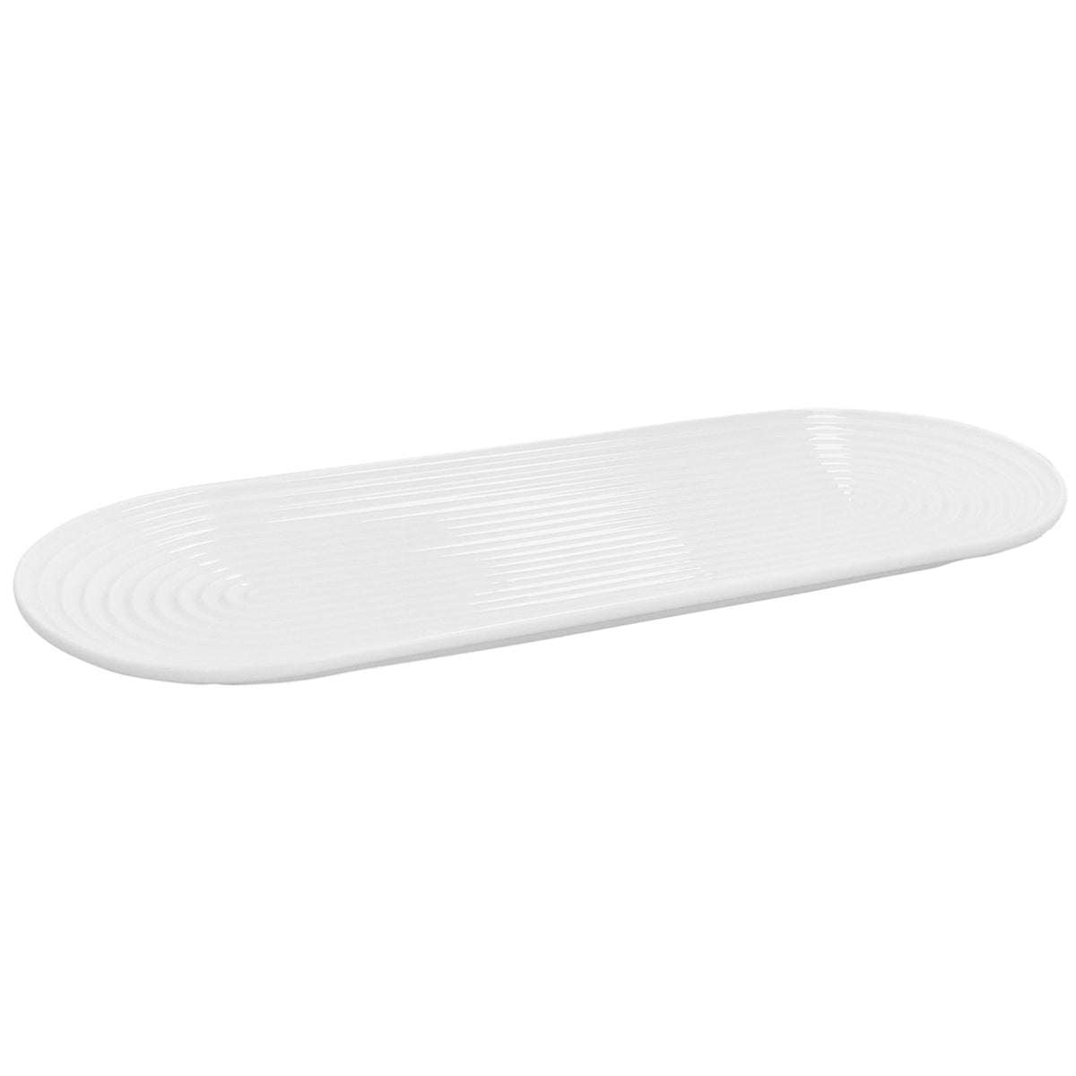 Lyngby Porcelæn Tura ovalt serveringsfad på 48 x 20 cm