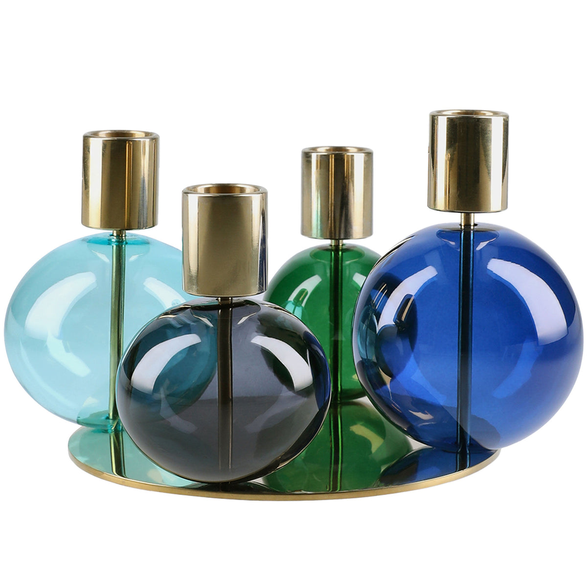Holmegaard Bubble 4-armet lysestage på 17,5 cm i glas