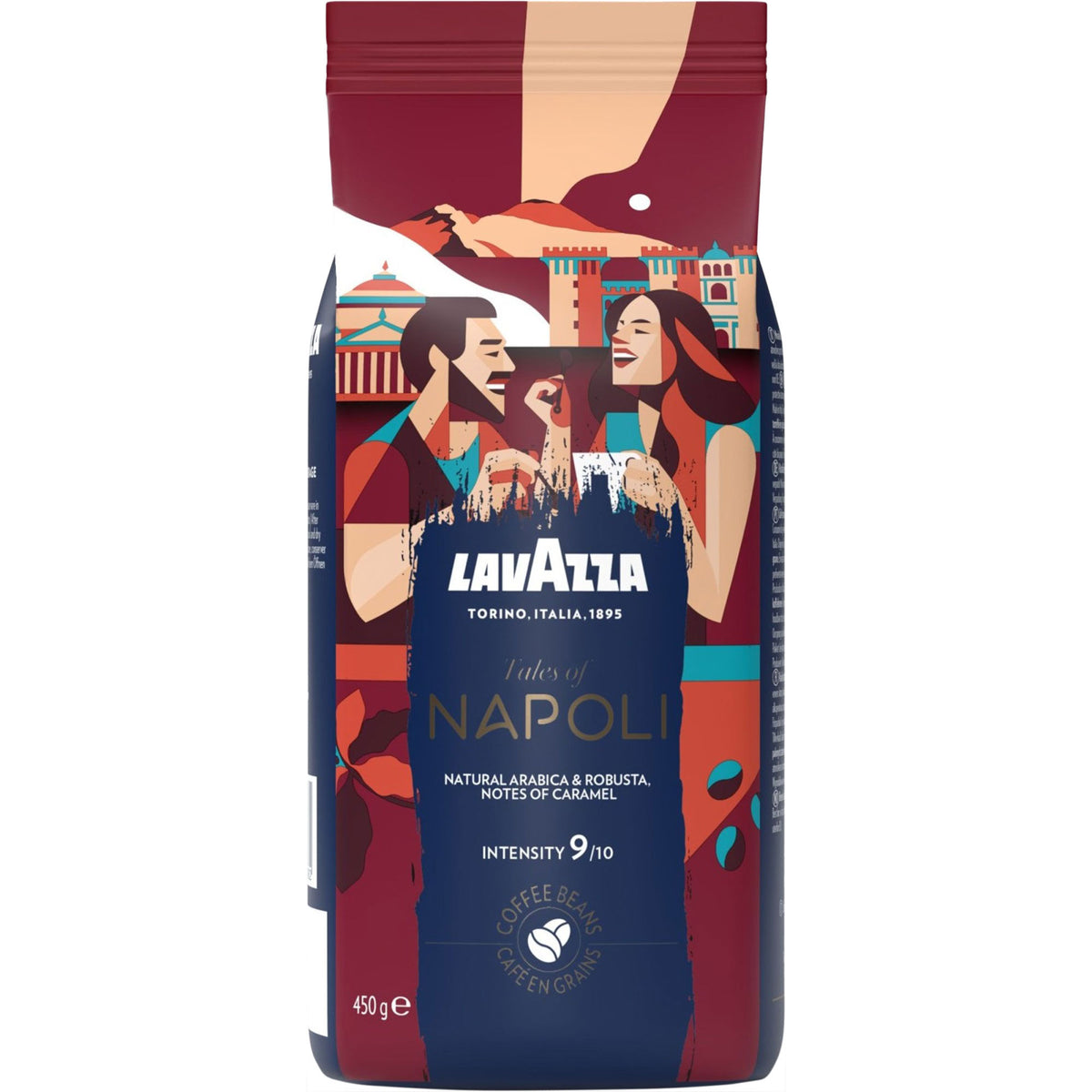 Pose med Lavazza Tales of Napoli kaffebønner på 450 gram