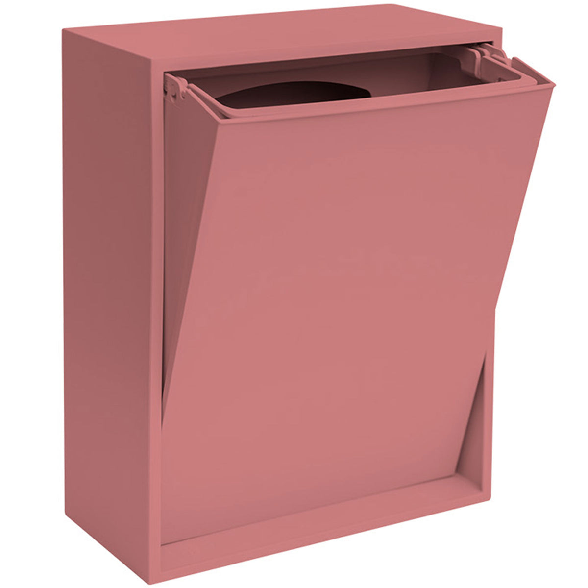 Recollector Recycling Box 12 liter, vægmonteret sorteringsboks i ash rose