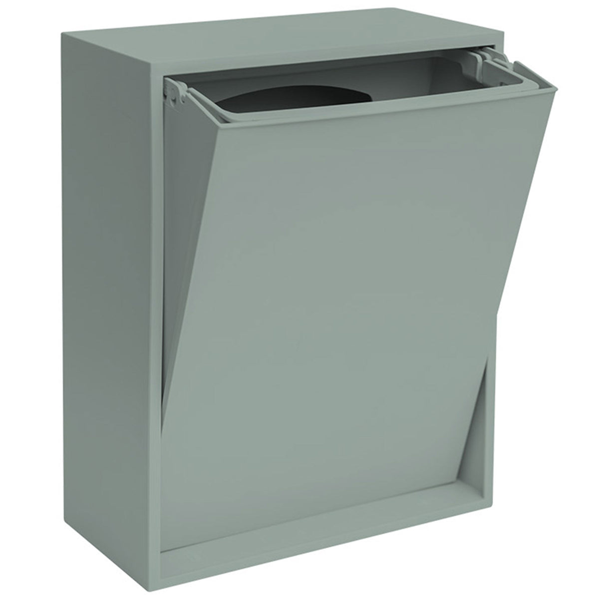 Recollector Recycling Box 12 liter, vægmonteret sorteringsboks i iron blue