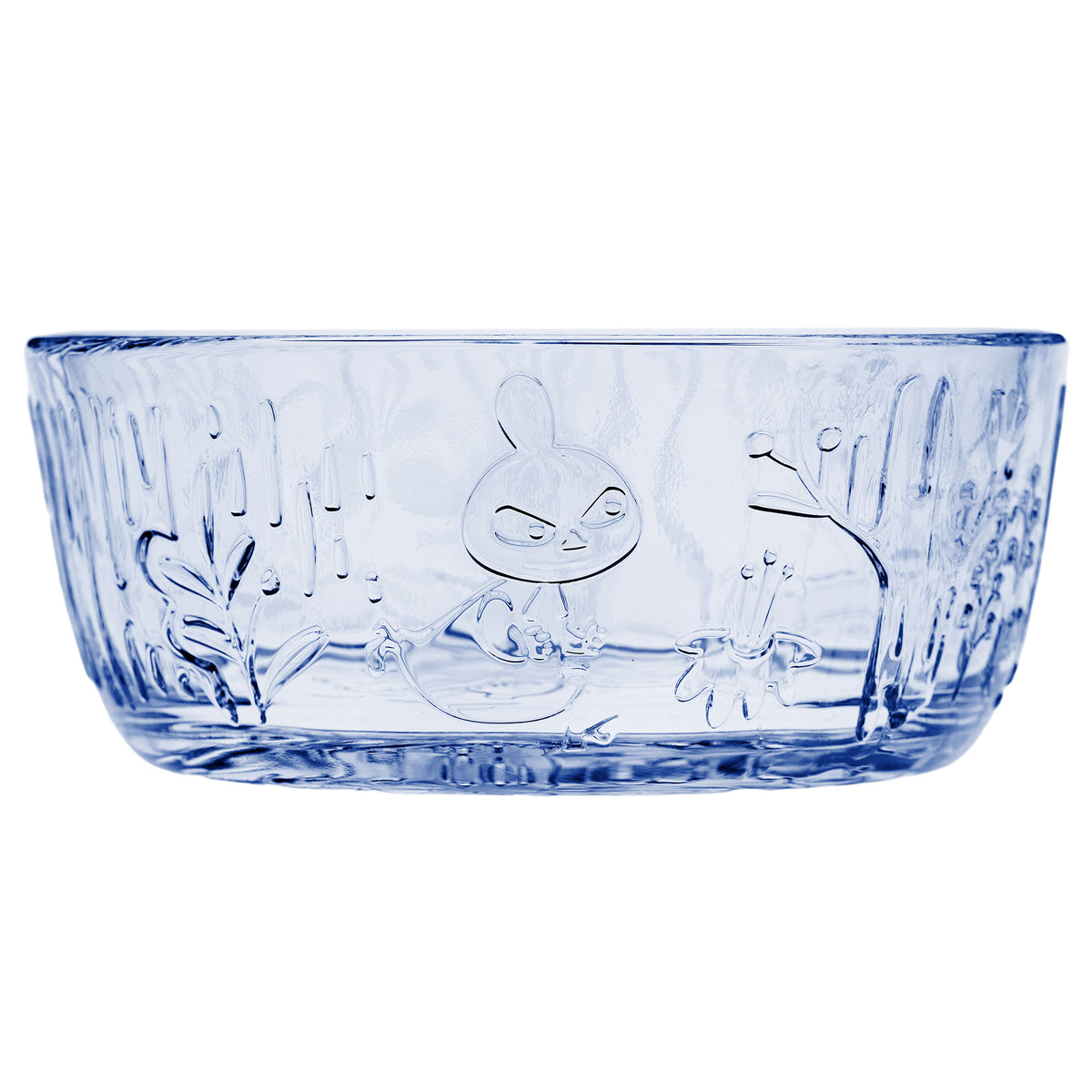 Moomin Arabia glasskål 35 cl i farven aqua med præget overflade