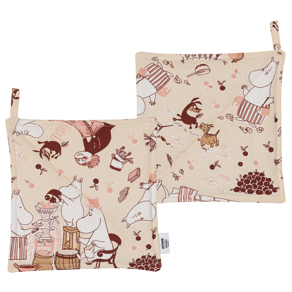Moomin Arabia grydelap Hjemmelig hygge på 22 x 22 cm med Mumimotiv