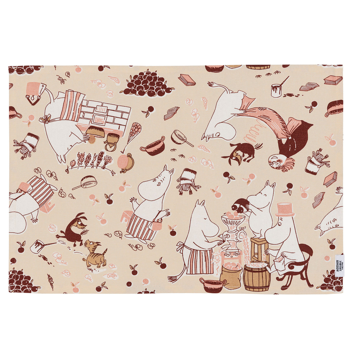 Moomin Arabia dækkeserviet med motivet Hjemmelig hygge, 46 x 31 cm