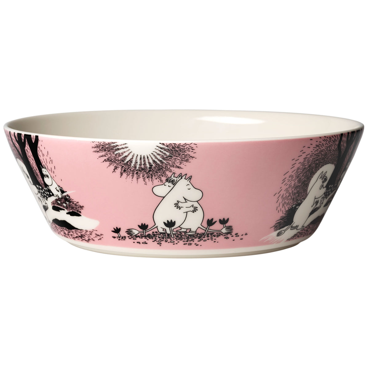Moomin Arabia Kærlighed 30 serveringsskål med Mumitrolden og Snorkfrøken, diameter 23 cm