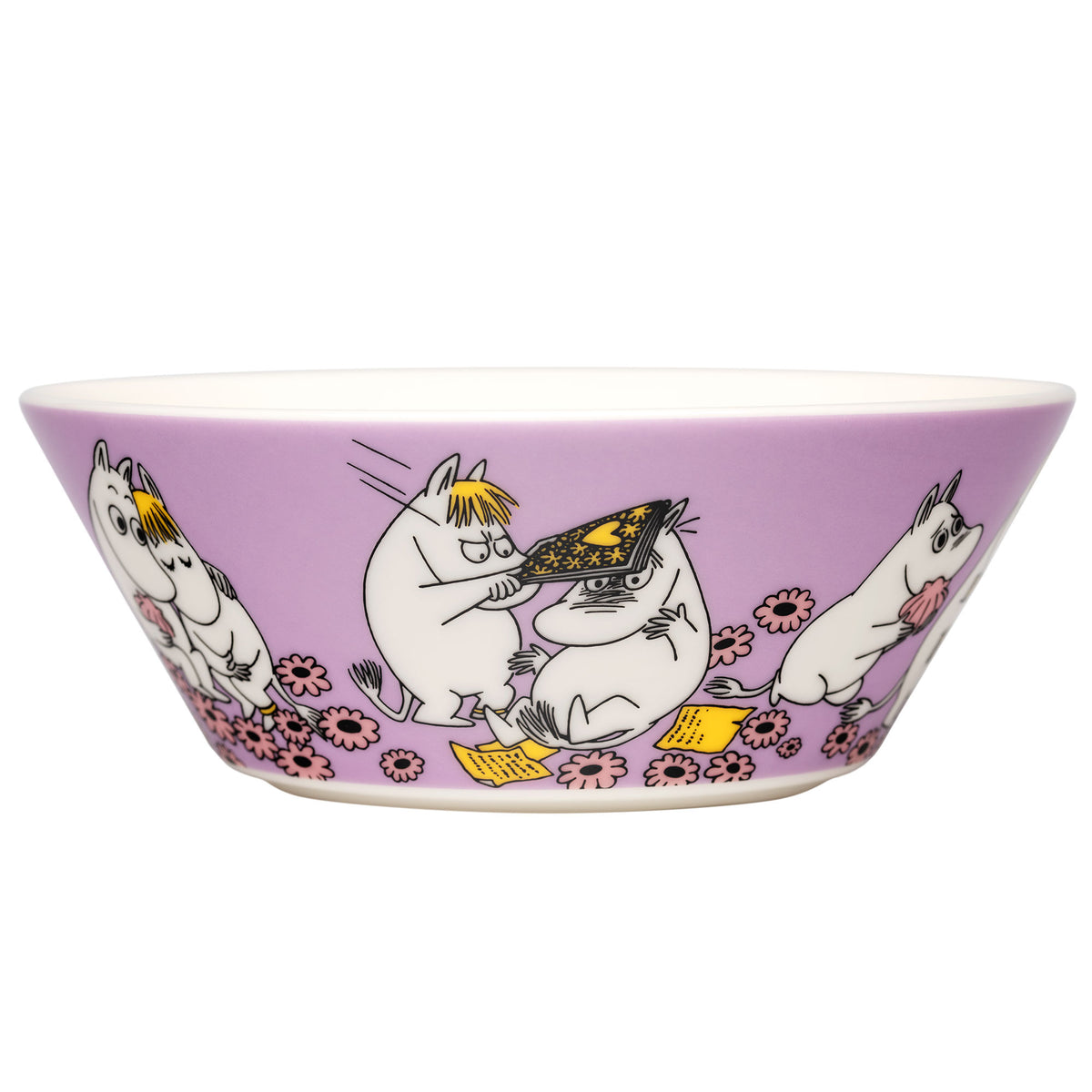 Moomin Arabia Forelskede skål med motiv i lilla nuancer