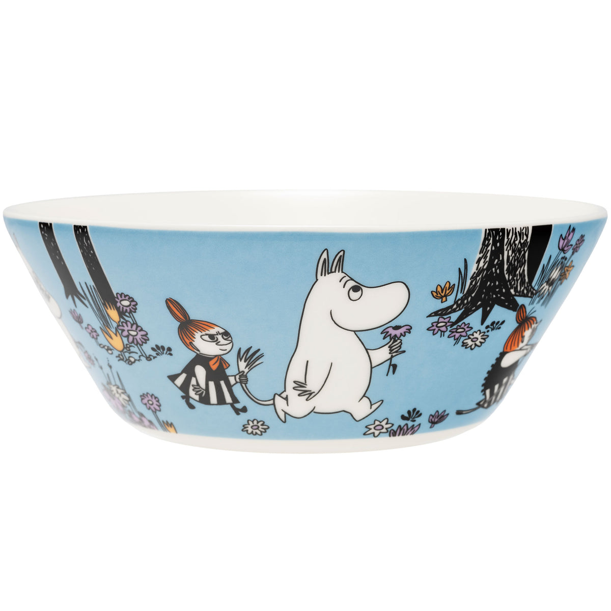 Moomin Arabia skål på 15 cm fra serien Venner for evigt med Mumi-figurer