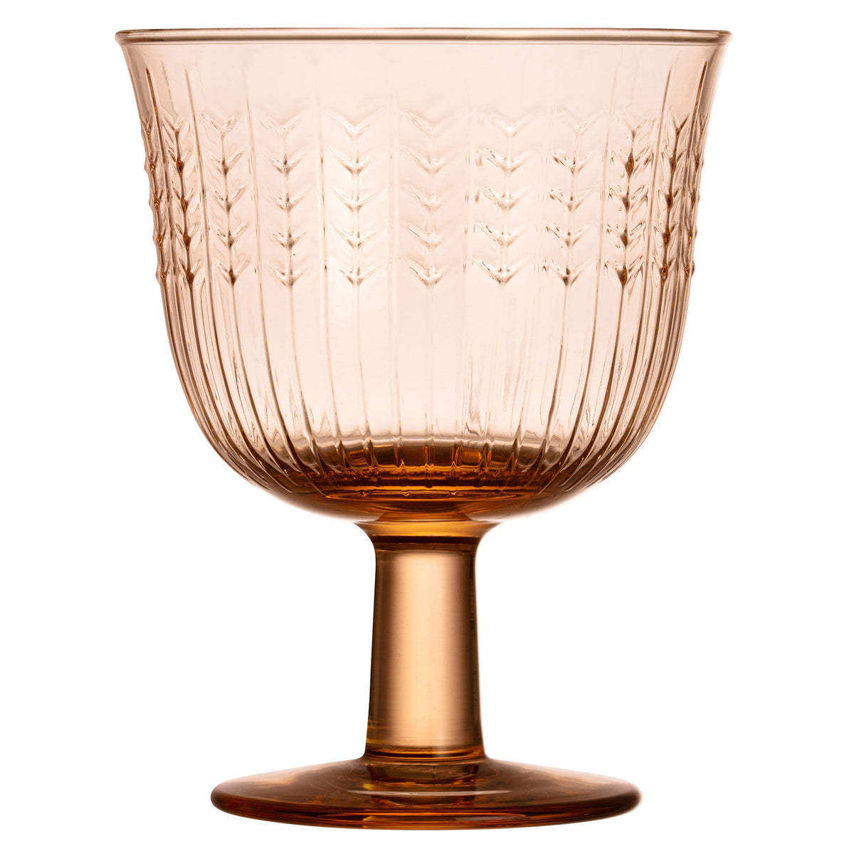 To karamelfarvede glas med fod fra Rörstrand Swedish Grace Jubilee, 25 cl