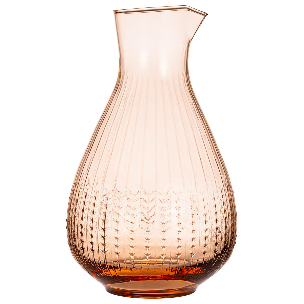 Rörstrand Swedish Grace Jubilee karaffel på 100 cl i glas med reliefmønster