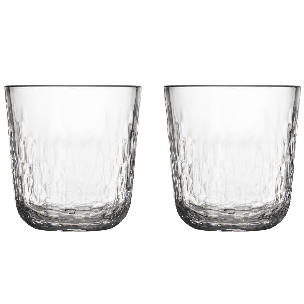To klare Mainio vandglas på 30 cl fra Arabia, transparente drikkeglas