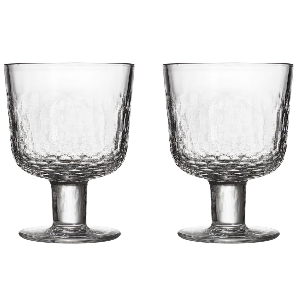 To klare Mainio-glas på fod i 30 cl fra Arabia