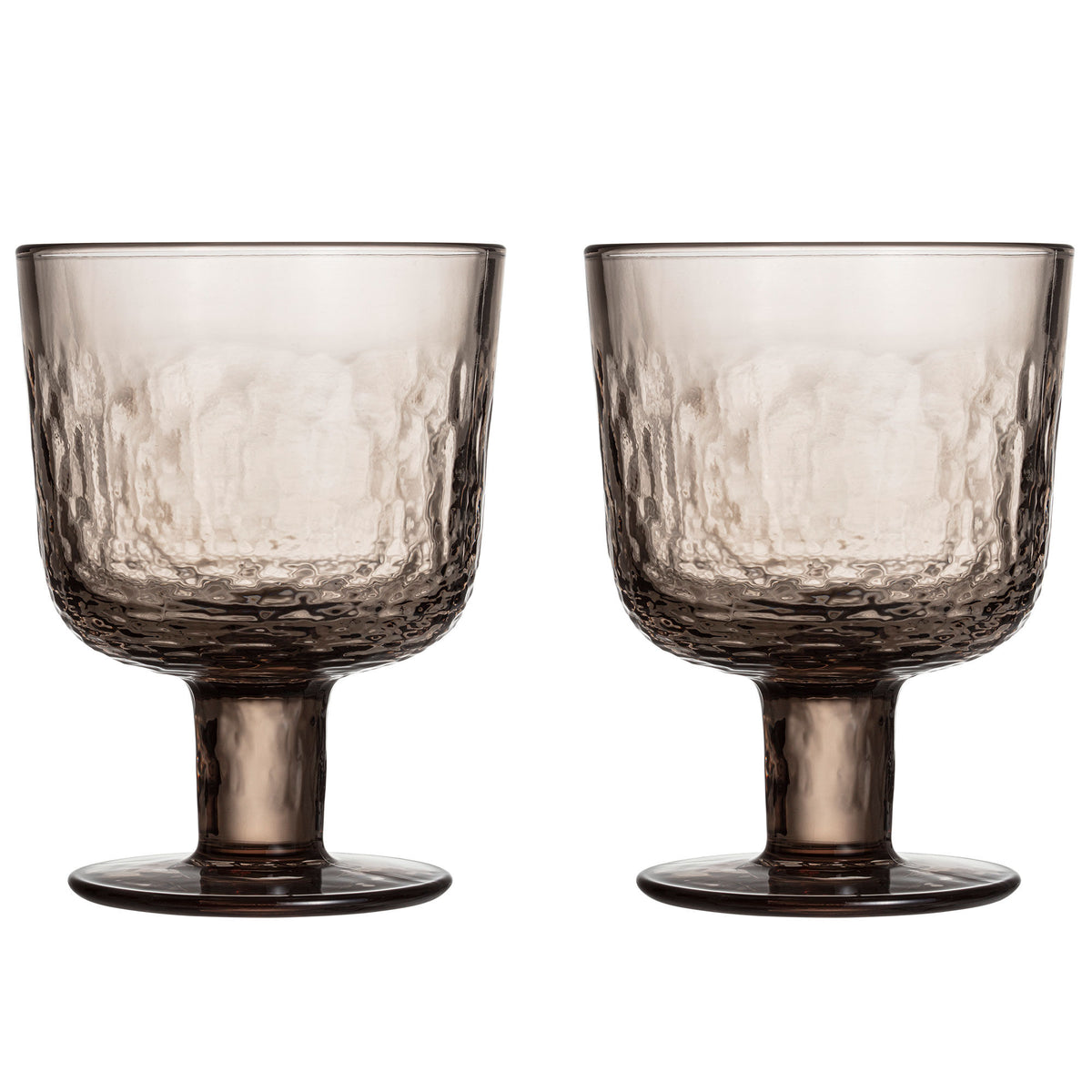 Arabia Mainio glas på fod i mocca, 30 cl, sæt med 2 stk.