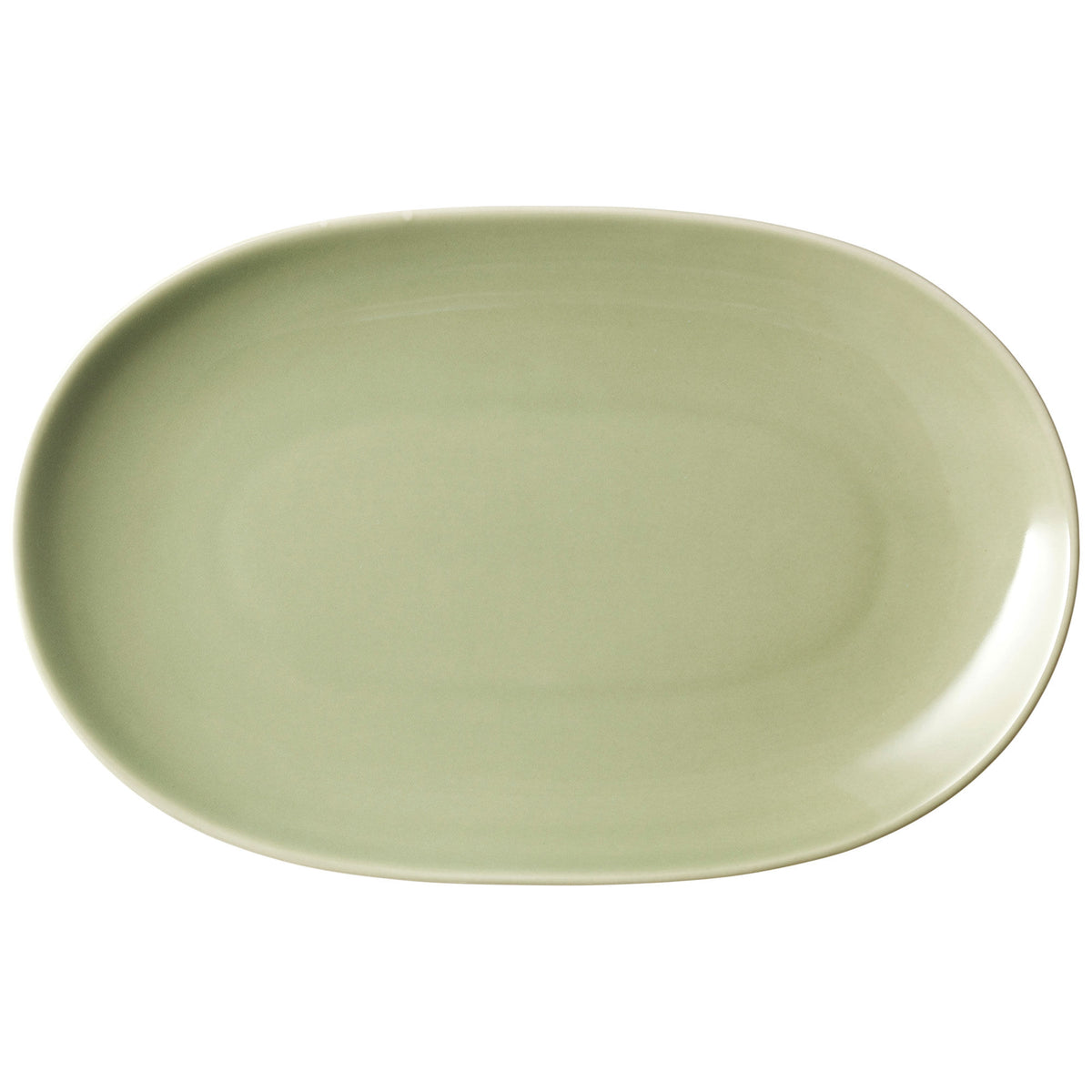 Arabia 24h oval tallerken i salvie, 18 × 28 cm